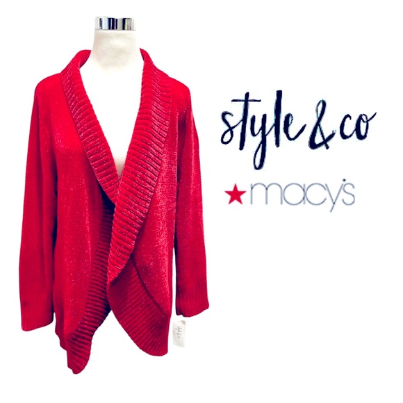 Vivid Red Open Cardigan - Picture 1 of 6